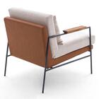 Poltrona Com Braços Herval Mh-3807 Composê Estofado Bege C As