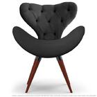 Poltrona Com Capitonê Decorativa Cadeira Egg Cinza Com Base F