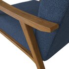 Poltrona Com Encosto Ravena Nogueira/azul