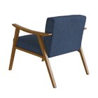 Poltrona Com Encosto Ravena Nogueira/azul