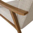 Poltrona Com Encosto Ravena Nogueira/bege