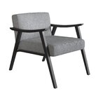 Poltrona Com Encosto Ravena Preto/cinza