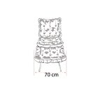 Poltrona Com Puff 152cm Costela Karine Matrix Ferrugem