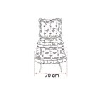 Poltrona Com Puff 152cm Costela Karine Matrix Marrom Claro