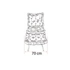 Poltrona Com Puff 152cm Costela Karine Matrix Veludo Chumbo