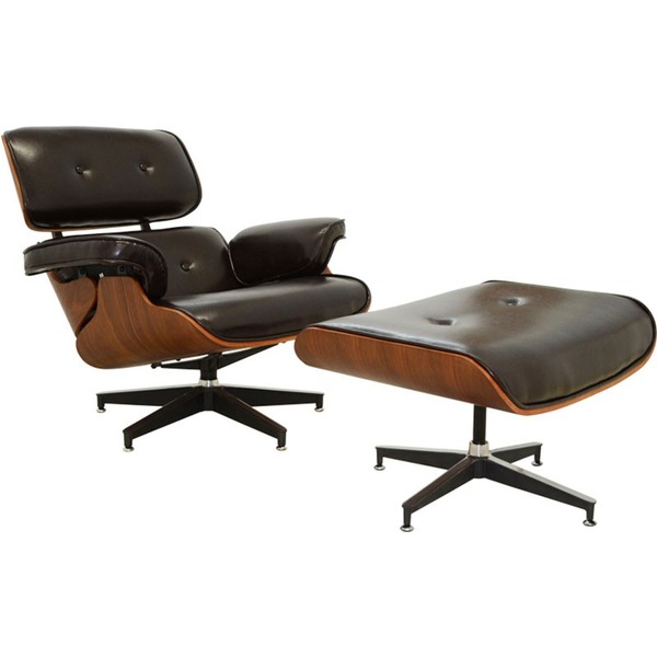 Poltrona Com Puff Charles Eames-rivatti - Marrom