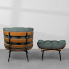 Poltrona Com Puff Costela – Verde