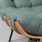 Poltrona Com Puff Costela – Verde