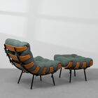 Poltrona Com Puff Costela – Verde