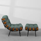 Poltrona Com Puff Costela – Verde