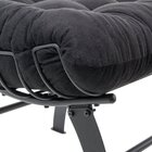 Poltrona Com Puff Costela Aramada Preto