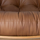 Poltrona Com Puff Costela - Caramelo