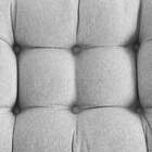 Poltrona Com Puff Costela Linho Cinza