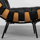 Poltrona Com Puff Costela Preto