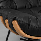 Poltrona Com Puff Costela Preto