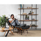 Poltrona Com Puff Costela Preto