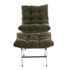 Poltrona Com Puff Decorativo Aramado Comfort