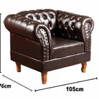 Poltrona Com Puff Decorativo Chesterfield Capitonê Dom Pedro