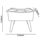 Poltrona Com Puff Decorativo Opala Suede Castor D'rost