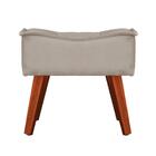 Poltrona Com Puff Decorativo Opala Suede Creme Kasa Sofá