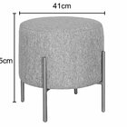 Poltrona Com Puff Diva Industrial Base Metal Decoração Sala,