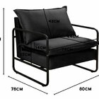 Poltrona Com Puff Diva Industrial Base Metal Decoração Sala,