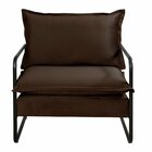 Poltrona Com Puff Diva Industrial Base Metal Decoração Sala,