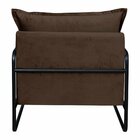 Poltrona Com Puff Diva Industrial Base Metal Decoração Sala,