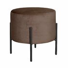 Poltrona Com Puff Diva Industrial Base Metal Decoração Sala,