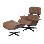 Poltrona Com Puff Eames  Caramelo/preto