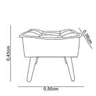 Poltrona Com Puff Opala Decorativo Veludo Marrom Amamentação