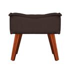 Poltrona Com Puff Opala Suede Marrom