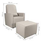 Poltrona Com Puff Para Maternidade Ibiza Sintetico Bege