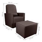 Poltrona Com Puff Para Maternidade Laura Sintetico Marrom