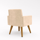 Poltrona Com Puff Para Quarto Sala Recepção – V8 Decor Nude