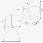 Poltrona Com Puff Para Quarto Sala Recepção – V8 Decor Preta
