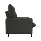 Poltrona Com Puff Para Sala De Estar Chumbo