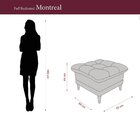 Poltrona Com Puff Para Sala De Estar Moderno Bege