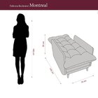 Poltrona Com Puff Para Sala De Estar Moderno Bege