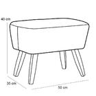 Poltrona Com Puff Pés Manu Madeira Juliet Veludo Verde Musgo