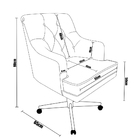 Poltrona Com Rodizio Paris Retro Suede Marrom - Dominic Decor