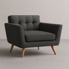 Poltrona Conceito Burn Linho Premium - Grafite