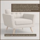 Poltrona Conceito Burn Linho Premium - Grafite