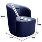 Poltrona Concha Stela Decoração Moderna Azul Marinho