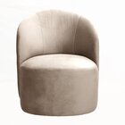 Poltrona Concha Stela Decoração Moderna Bege Claro