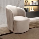 Poltrona Concha Stela Decoração Moderna Bege Claro