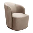 Poltrona Concha Stela Decoração Moderna Cinza Capuccino