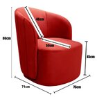 Poltrona Concha Stela Decoração Moderna Vermelho