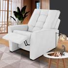 Poltrona Confortável Branco Corino Miles Shop Jm