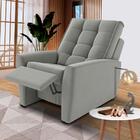 Poltrona Confortável Camurça Veludo Miles Shop Jm